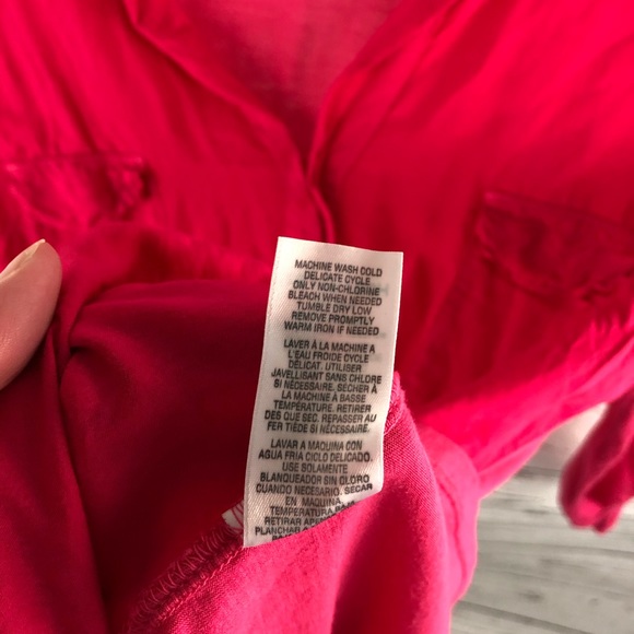 Splendid Roll Tab Sleeve Two Tone Blouse XS - Picture 5 of 7